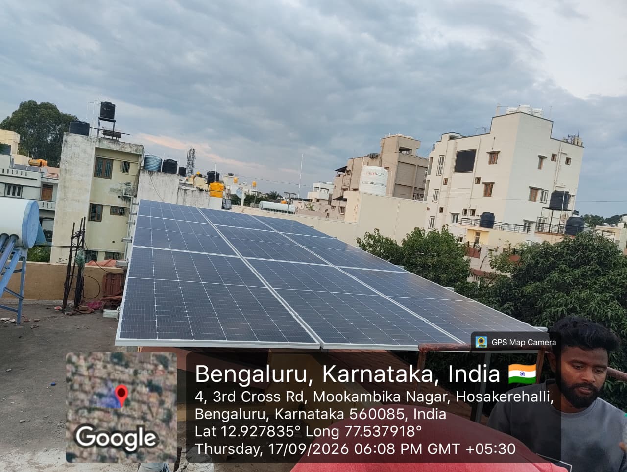 Hosakerehalli rooftop solar installation in Bengaluru